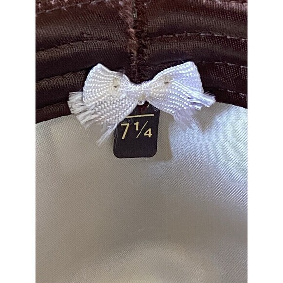 Vintage Stetson Mens TAN BEIGE Fedora Hat Size 7 1/4 Yellow Feather - Picture 8 of 9